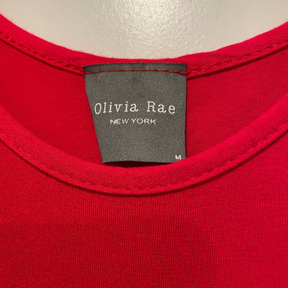 Olivia Rae Red Smocked Ruffle Sundress - Picture 2 of 2
